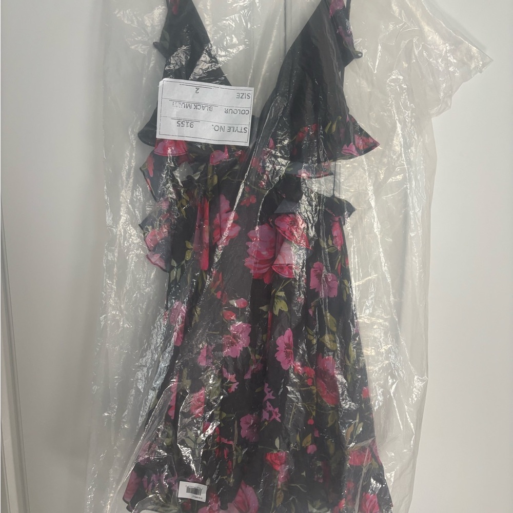 Macduggal Dress with Ruffle Details